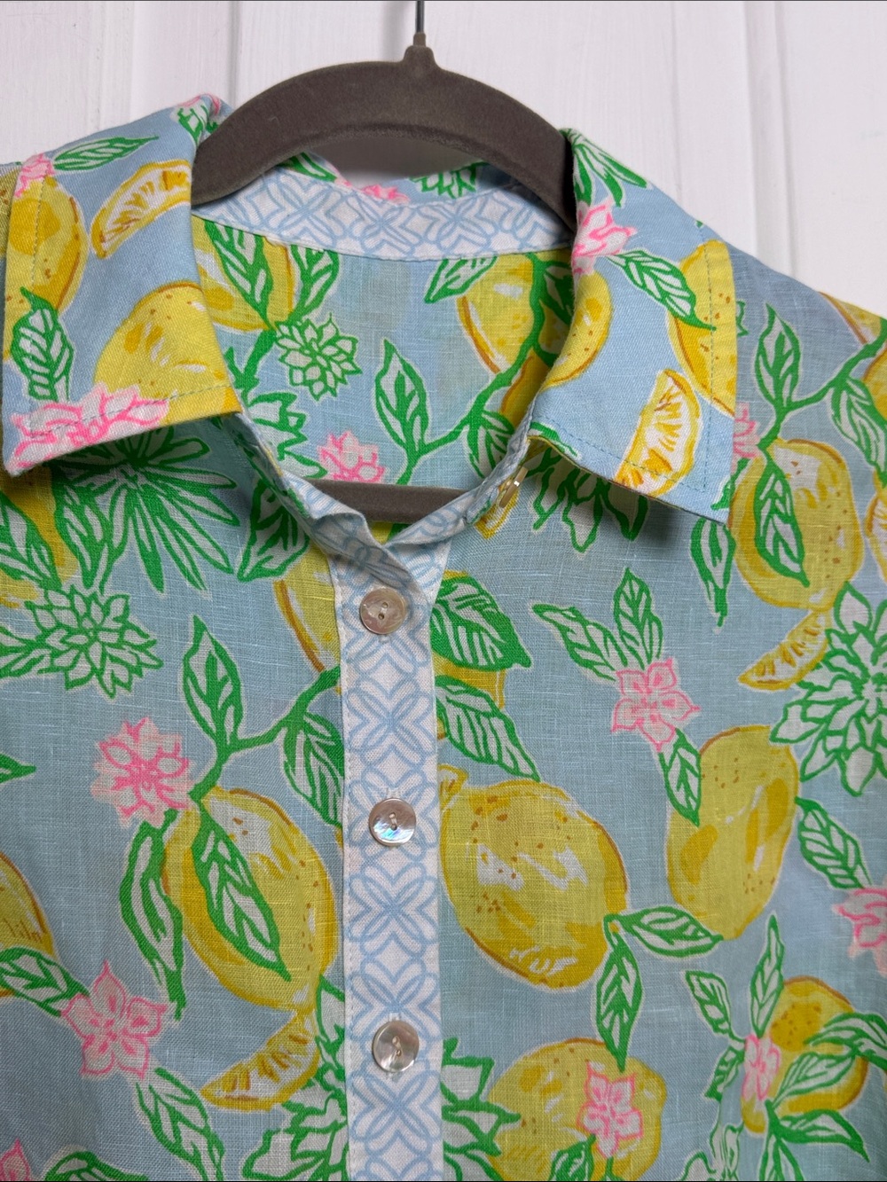 NWOT Women’s Lilly Pulitzer Riverlyn Pieced Print 100% Linen Tunic Size M - Picture 6 of 9